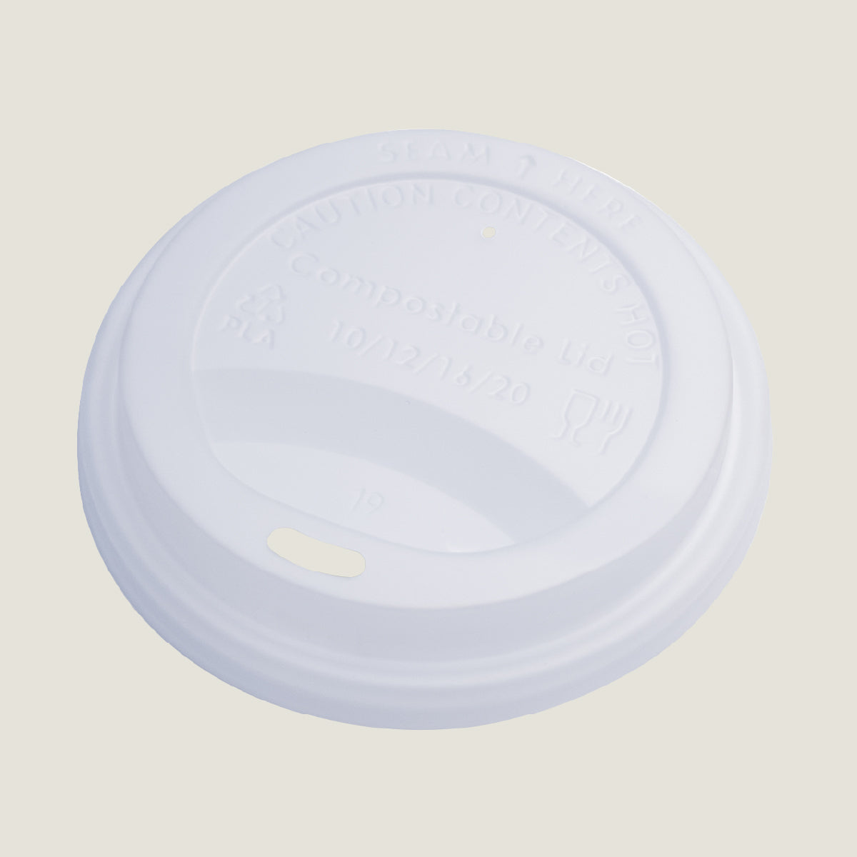 Tapa vaso cafetero 8 oz CPLA - compostable