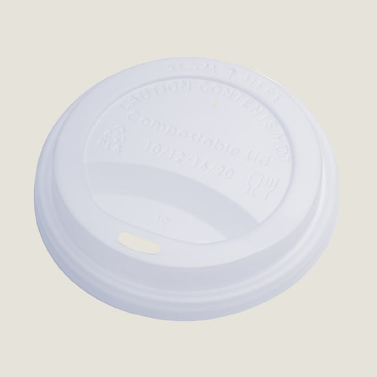 Tapa vaso cafetero 8 oz CPLA - compostable
