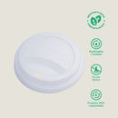 Tapa vaso cafetero 8 oz CPLA - compostable