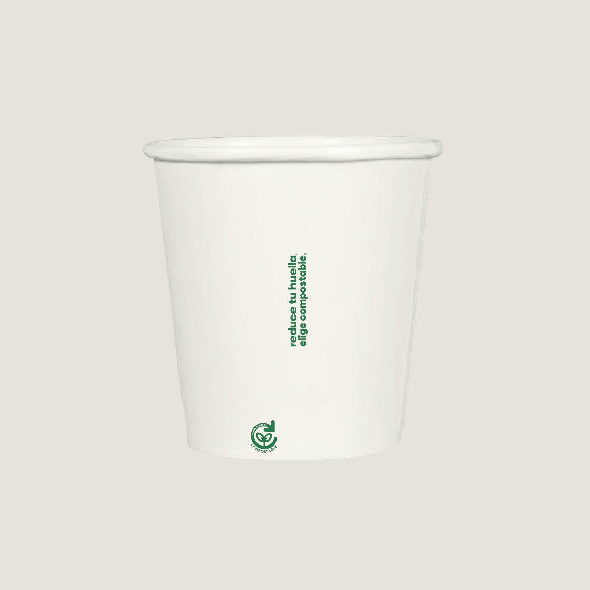Vaso térmico cafetero Papel + PLA 4 oz - compostable