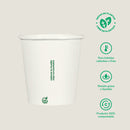 Vaso térmico cafetero Papel + PLA 4 oz - compostable