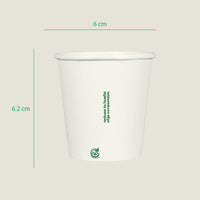 Vaso térmico cafetero Papel + PLA 4 oz - compostable