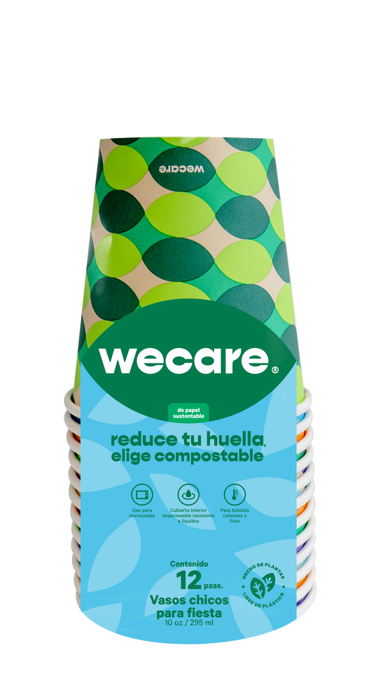 Vaso Térmico Fiesta Retail | Papel - Ácido  Poliláctico PLA | 10 oz / 295 ml | Compostable y biodegradable