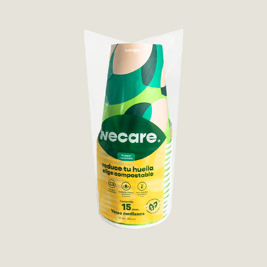 Vaso térmico fiesta 12 oz papel + PLA - compostable