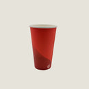 Vaso térmico rojo 16 oz papel + PLA - compostable