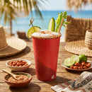 Vaso térmico rojo 16 oz papel + PLA - compostable