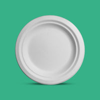 Plato Liso | Bagazo Caña | 9" / 22.8 cm | Compostable y biodegradable
