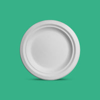 Plato Pastelero | Bgazo Caña | 6" / 15.2 cm |Compostable y biodegradable