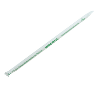 Popotes Para Frappe | PLA + PAPEL | Estuchados | 21 cm x 0.9 cm | Compostable  y biodegradable