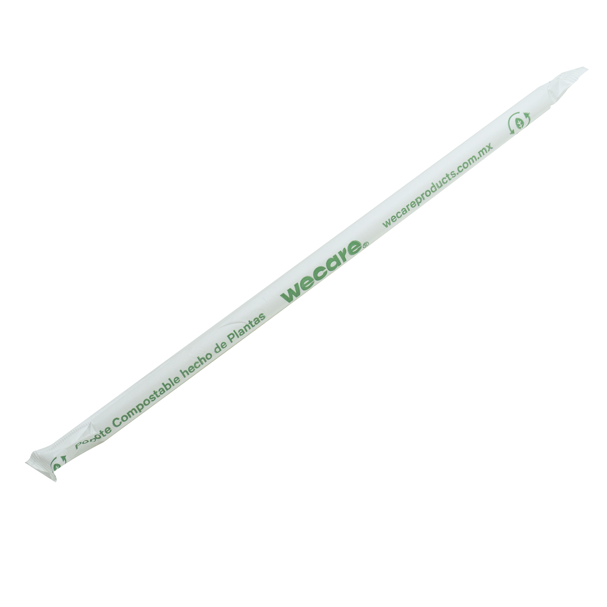 Popotes Para Frappe | PLA + PAPEL | Estuchados | 21 cm x 0.9 cm | Compostable  y biodegradable