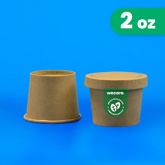 Vasos Souffle Papel | Papel PLA | 2oz / 59 ml | Compostable y biodegradable