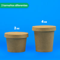 Vasos Souffle | Papel PLA | 4oz / 118 ml | Compostable y biodegradable