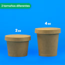 Vasos Souffle Papel | Papel PLA | 2oz / 59 ml | Compostable y biodegradable