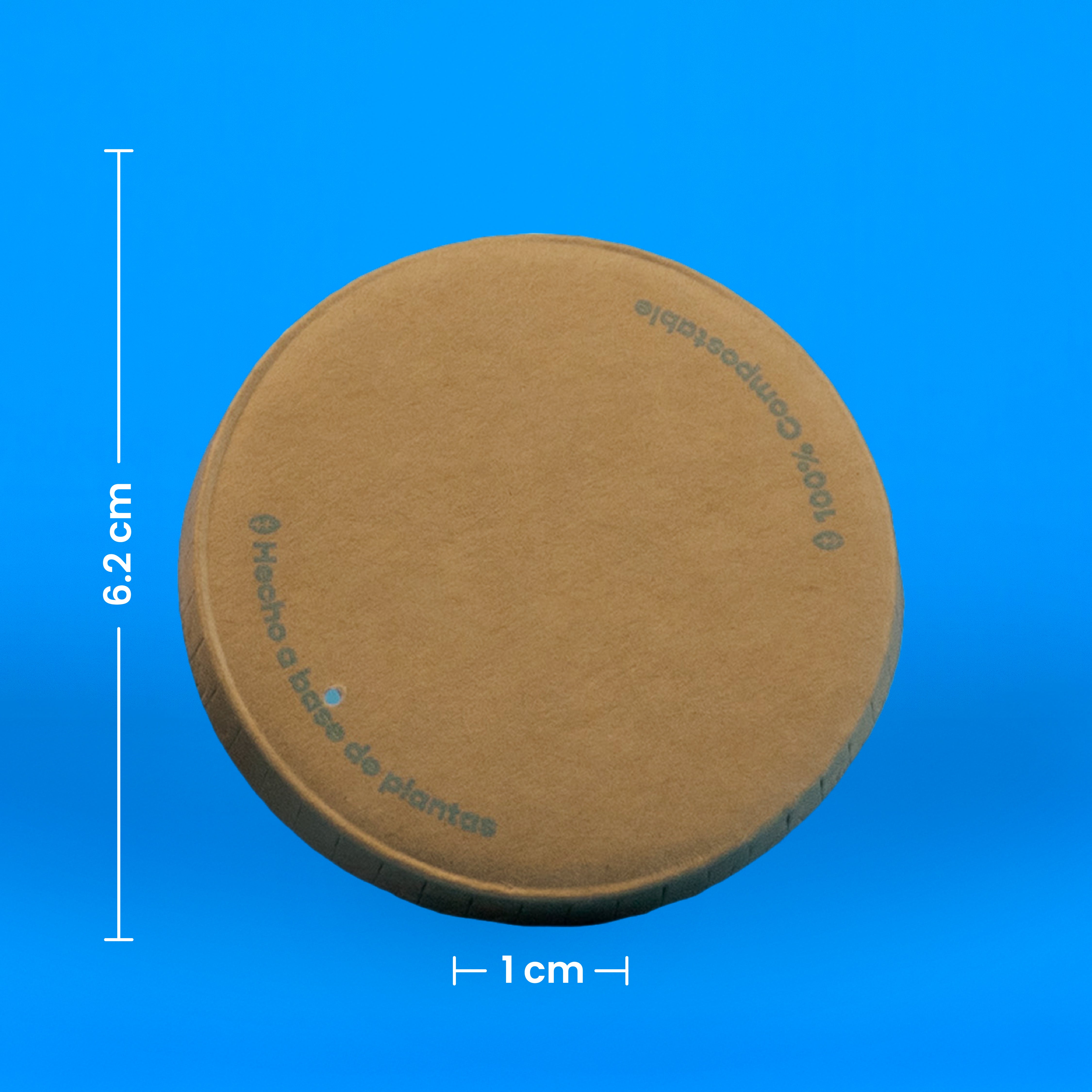 Tapa Papel Vasos Souffle | Papel PLA | 2oz - 4oz | Compostable y biodegradable
