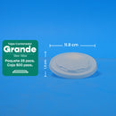 Tapa Contenedor Térmico | Ácido  Poliláctico Cristalizado CPLA | 12-32 oz | Compostable y biodegradable