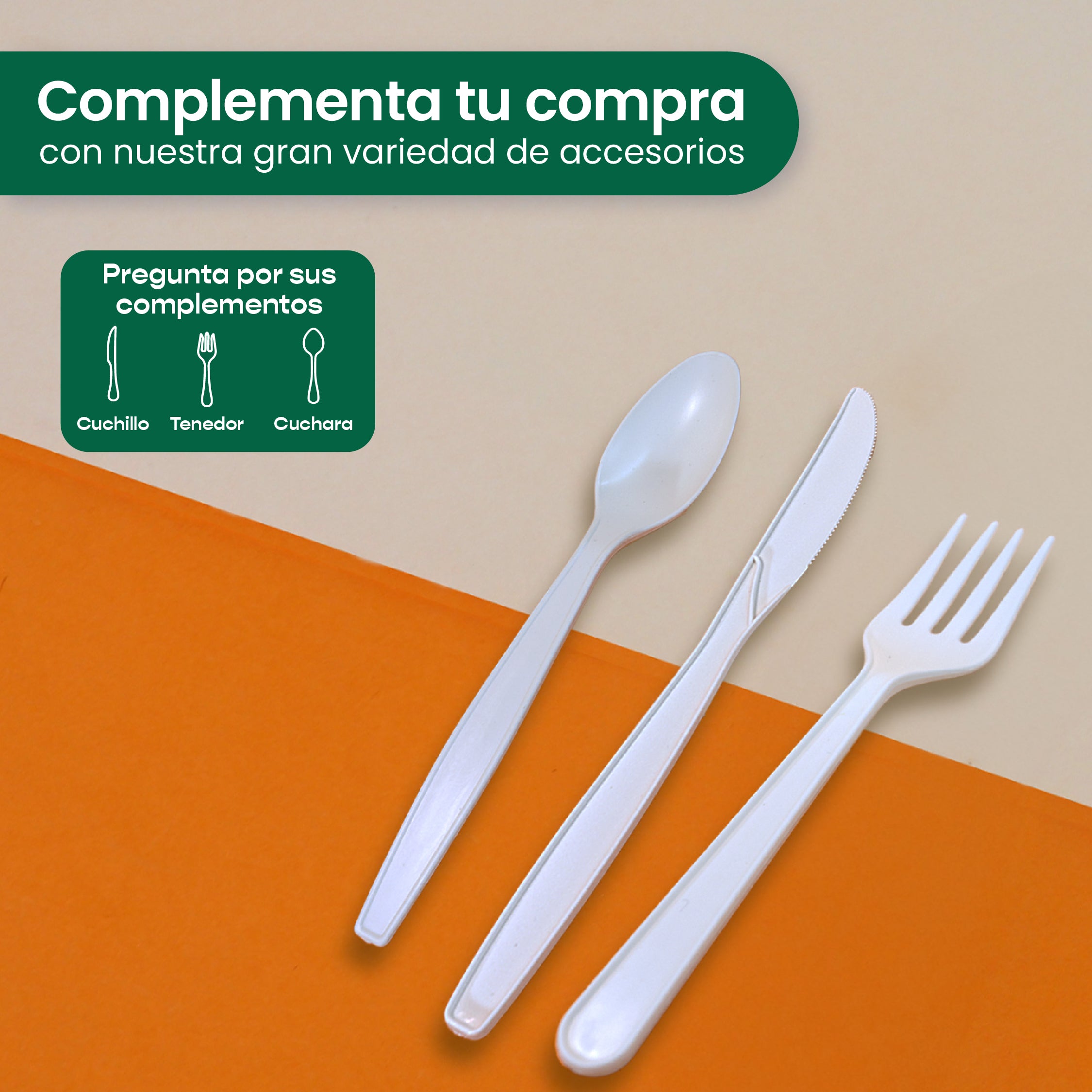 Tenedor | Fecula Maíz | Biodegradable