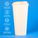 Vaso Térmico | Papel - Ácido  Poliláctico PLA | 20 oz -591 ml | Compostable y biodegradable