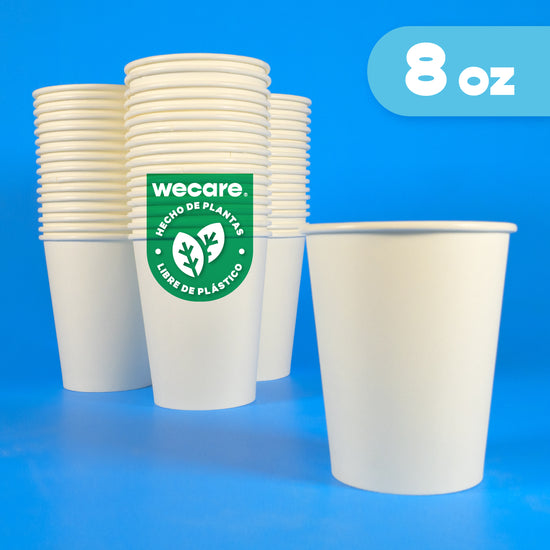 Vaso Térmico | Papel - Ácido  Poliláctico PLA | 8 oz / 237 ml | Compostable y biodegradable
