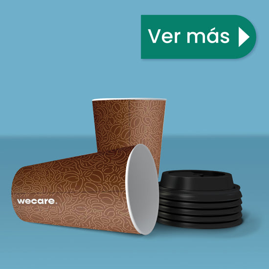 Vaso Térmico Con Diseño Cafetero | Papel - Ácido  Poliláctico PLA | 20 oz / 591 ml | Compostable y biodegradable