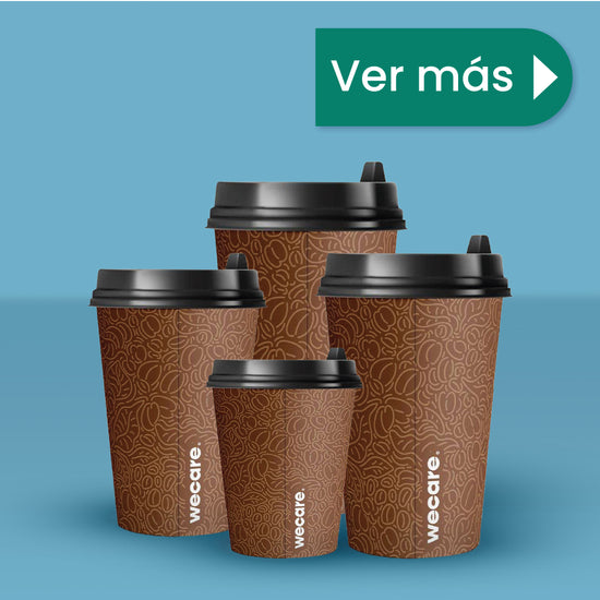 Vaso Térmico Con Diseño Cafetero | Papel - Ácido  Poliláctico PLA | 8 oz / 236 ml | Compostable y biodegradable