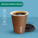 Vaso Térmico Con Diseño Cafetero | Papel - Ácido  Poliláctico PLA | 8 oz / 236 ml | Compostable y biodegradable