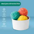 Contenedor Vaso Nieve Doble Recubrimiento | Papel - Ácido  Poliláctico PLA | 8 oz / 236 ml | Compostable y biodegradable