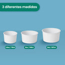 Contenedor Vaso Nieve Doble Recubrimiento | Papel - Ácido  Poliláctico PLA | 3.5 oz / 103.5 ml | Compostable y biodegradable