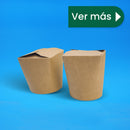 Contenedor Redondo Papel Delivery | Papel PLA | Chica 16 oz | Compostable y biodegradable