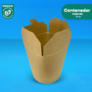 Contenedor Redondo Papel Delivery | Papel PLA | Chica 16 oz | Compostable y biodegradable