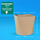 Contenedor Redondo Papel Delivery | Papel PLA | Chica 16 oz | Compostable y biodegradable