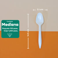 Cuchara | Fecula Maíz | Biodegradable | Variedad De Tamaños
