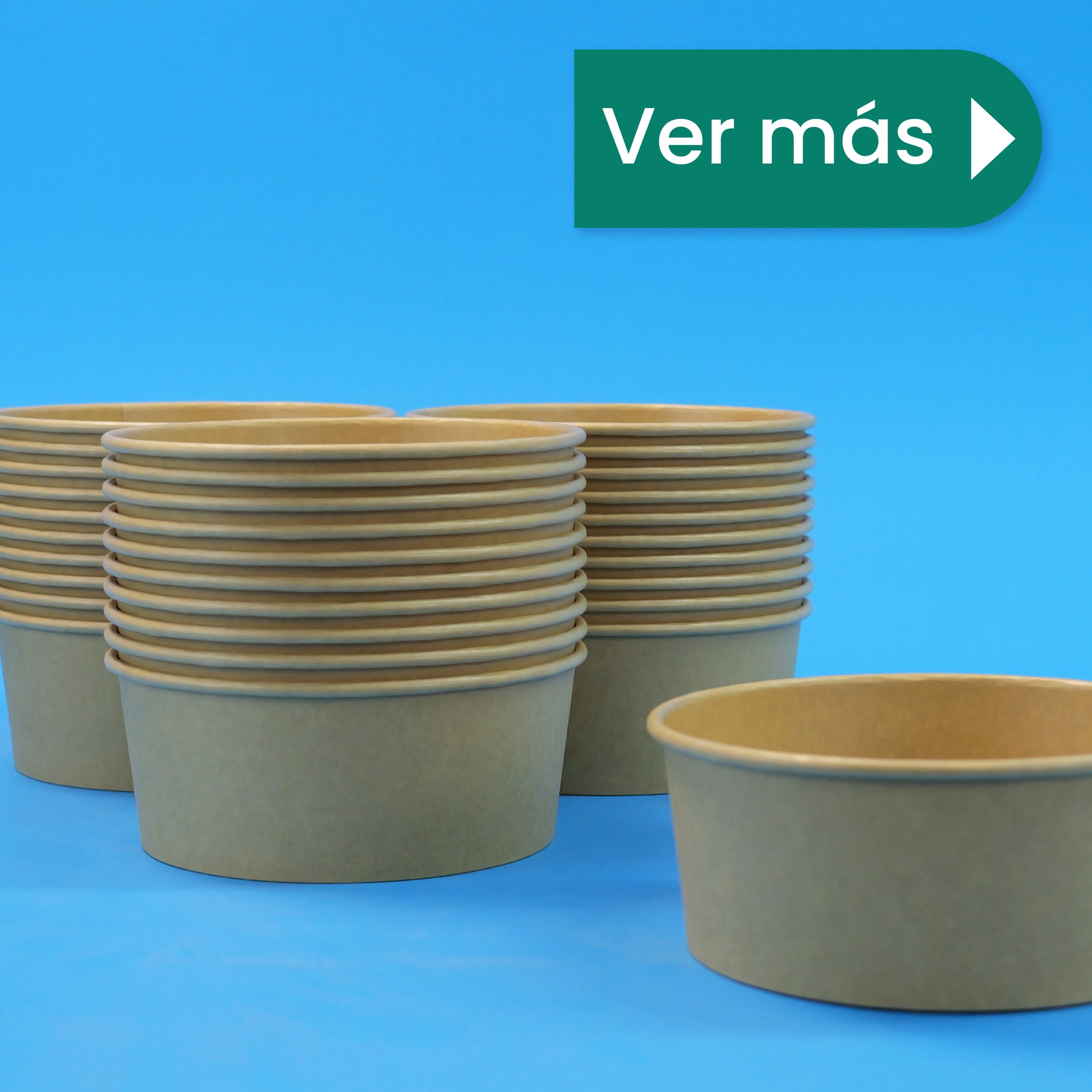 Ensaladera Papel | Papel Kraft | 25 oz | Compostable y biodegradable