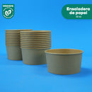 Ensaladera Papel | Papel Kraft | 32 oz | Compostable y biodegradable