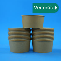 Ensaladera Papel | Papel Kraft | 44 oz | Compostable y biodegradable