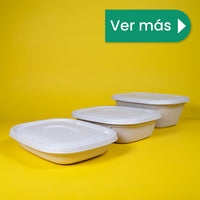 Lunch Box | Bagazo Trigo | 29 oz | Compostable y biodegradable