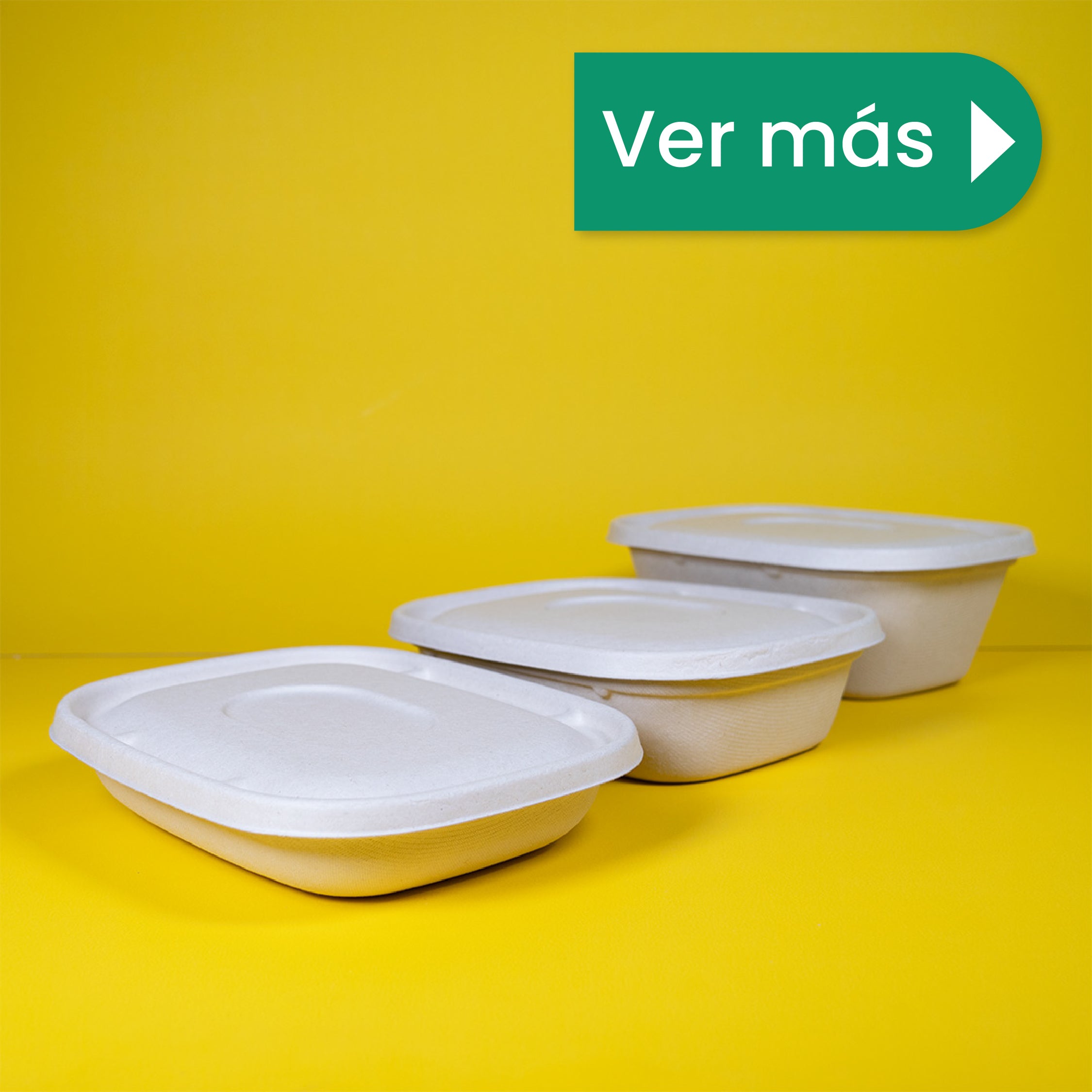 Lunch Box | Bagazo Trigo | 29 oz | Compostable y biodegradable