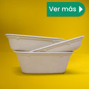 Lunch Box | Bagazo Trigo | 38 oz | Compostable y biodegradable
