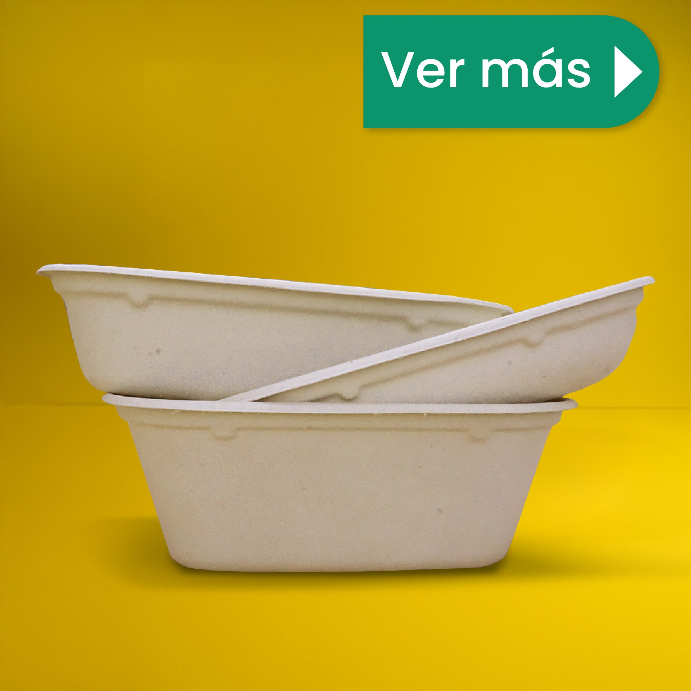 Lunch Box | Bagazo Trigo | 38 oz | Compostable y biodegradable