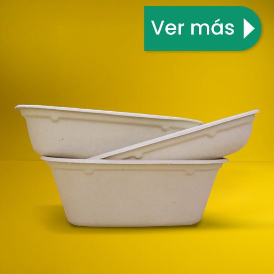 Lunch Box | Bagazo Trigo | 38 oz | Compostable y biodegradable