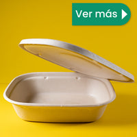 Lunch Box | Bagazo Trigo | 44 oz | Compostable y biodegradable
