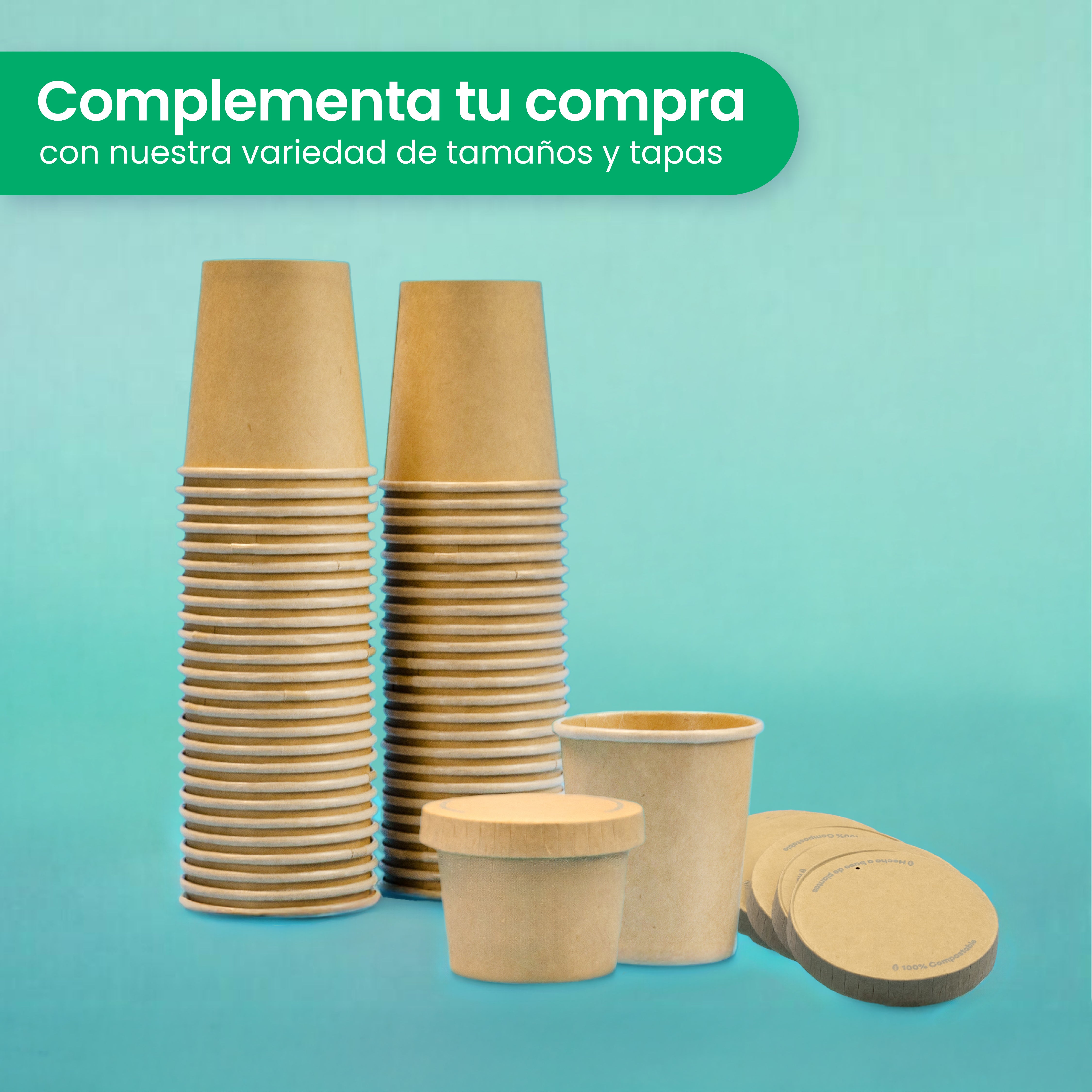 Vasos Souffle | Papel PLA | 4oz / 118 ml | Compostable y biodegradable