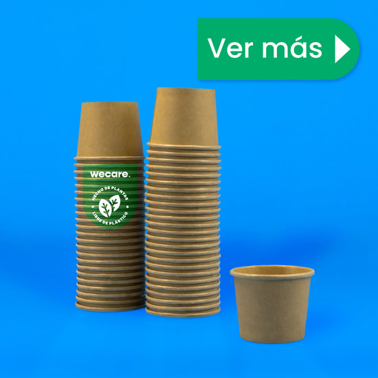 Vasos Souffle Papel | Papel PLA | 2oz / 59 ml | Compostable y biodegradable