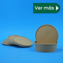 Tapa Papel Ensaladera | Papel PLA |  16-32 oz | Compostable y biodegradable