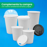 Vaso Térmico Doble Pared | Papel - Ácido  Poliláctico PLA | 16 oz / 473 ml | Compostable y biodegradable