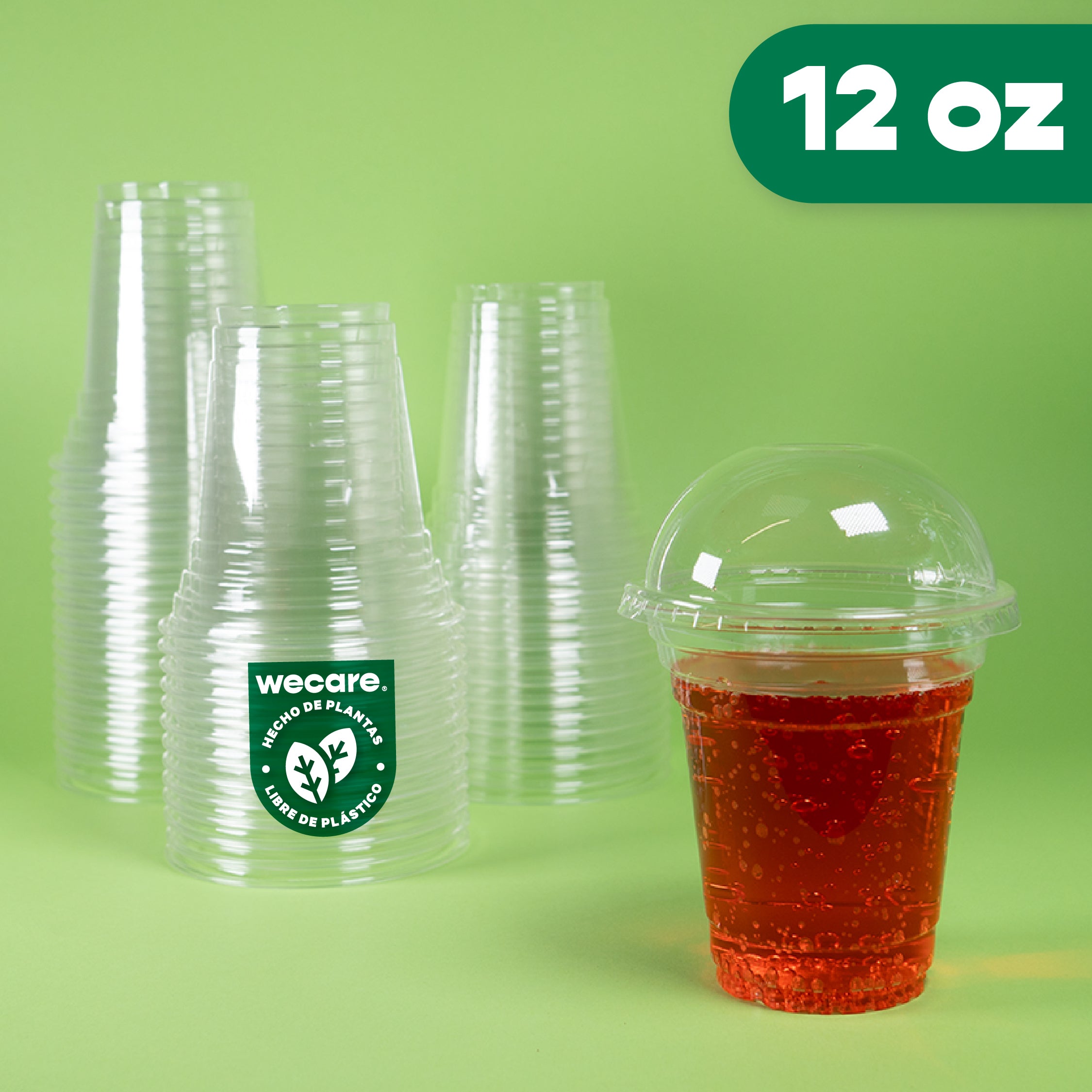 Vaso Transparente | Ácido  Poliláctico PLA  | 12 oz / 355 ml | Compostable y biodegradable