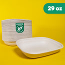 Lunch Box | Bagazo Trigo | 29 oz | Compostable y biodegradable