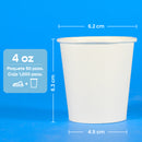 Vaso Térmico | Papel - Ácido  Poliláctico PLA | 4 oz / 118 ml | Compostable y biodegradable