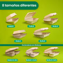 Contenedor Almeja 2 div. | Bagazo Trigo | 9x6x3 / 22.8x15.2x7.6 cm | Compostable y biodegradable