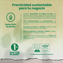 Contenedor Almeja | Bagazo Trigo | 7x5x3" / 17.7 x 12.7 x 7.6 cm | Compostable y biodegradable