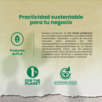 Tapa Clear Ensaladera | Ácido  Poliláctico PLA | 44 oz | Compostable y biodegradable